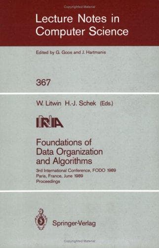 Tapa de Foundations of Data Organization and Algorithms