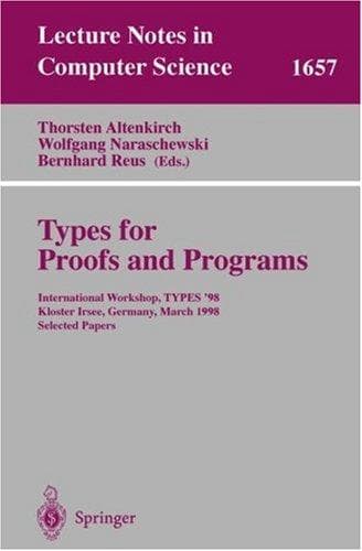 Tapa de Types for proofs and programs