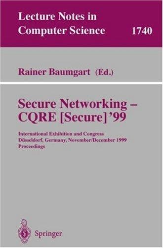 Tapa de Secure Networking - CQRE (Secure) '99