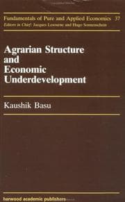 Tapa de Agrarian structure and economic underdevelopment
