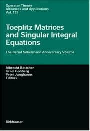 Tapa de Toeplitz matrices and singular integral equations