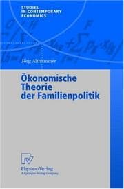Tapa de Ökonomische Theorie der Familienpolitik