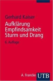 Tapa de Aufklärung, Empfindsamkeit, Sturm und Drang