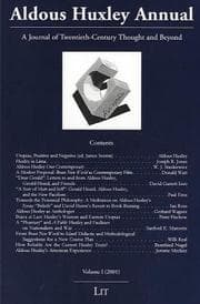 Tapa de Aldous Huxley Annual Vol. 1