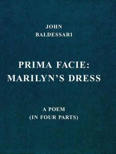 Tapa de John Baldessari: Prima Facie