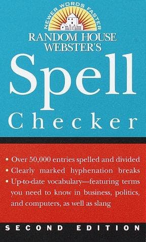 Tapa de Random House Webster's spell checker