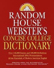 Tapa de Random House Webster's concise college dictionary
