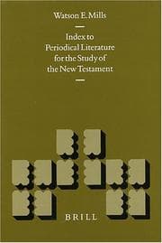 Tapa de Index of periodical literature for the study of the New Testament