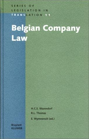 Tapa de Belgian company law