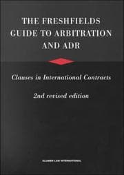 Tapa de The Freshfields guide to arbitration and ADR