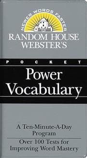Tapa de Random House Webster's pocket power vocabulary