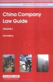 Tapa de China Company Law Guide (Asia Business Law) (Asia Business Law Series)