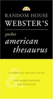 Tapa de Random House Webster's Pocket American Thesaurus