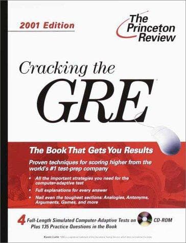 Tapa de Cracking the GRE with CD-ROM, 2001 Edition (Cracking the Gre Cat With Sample Tests on CD-Rom)