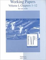 Tapa de Working Papers Volume 1