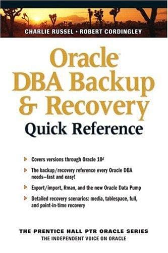 Tapa de Oracle DBA backup and recovery quick reference