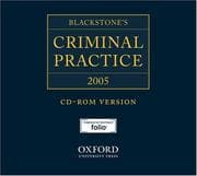 Tapa de Blackstone's Criminal Practice 2005