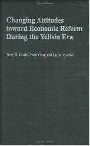 Tapa de Changing attitudes toward economic reform during the Yeltsin era