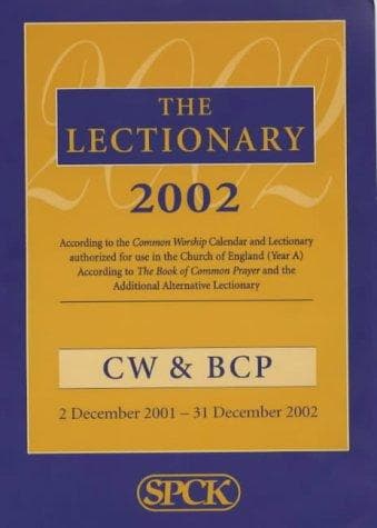 Tapa de Lectionary 2002 (Prayer Book Common Worship)