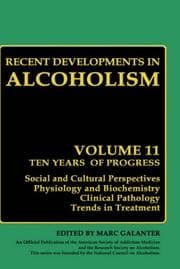 Tapa de Recent Developments in Alcoholism: Volume 11