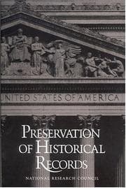Tapa de Preservation of historical records