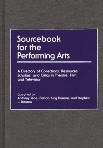 Tapa de Sourcebook for theperforming arts