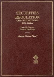Tapa de Securities regulation