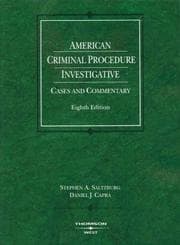 Tapa de American criminal procedure, investigative