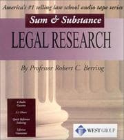Tapa de Legal Research