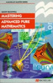 Tapa de Mastering Advanced Pure Mathematics (Palgrave Master)