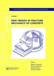 Tapa de New Trends in Fracture Mechanics of Concrete