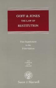 Tapa de Goff and Jones: Restitution