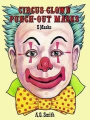 Tapa de Circus Clown Punch-Out Masks (6 Masks)