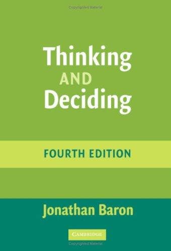 Tapa de Thinking and Deciding