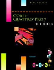 Tapa de Corel Quattro Pro 7 for Windows 95 Quicktorial
