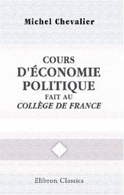 Tapa de Cours d\'économie politique fait au Collège de France