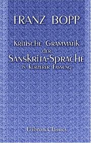Tapa de Kritische Grammatik der Sanskrita-sprache in kürzerer Fassung