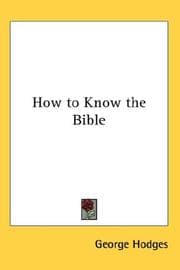 Tapa de How to Know the Bible