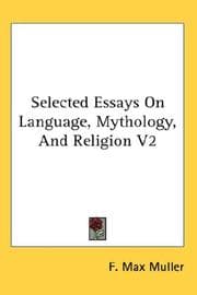 Tapa de Selected Essays On Language, Mythology, And Religion V2