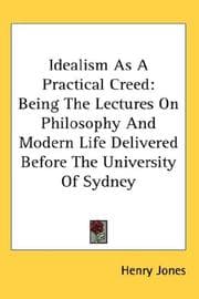 Tapa de Idealism As A Practical Creed
