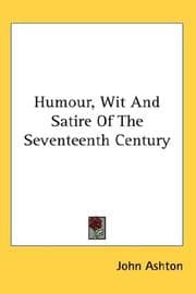 Tapa de Humour, Wit And Satire Of The Seventeenth Century
