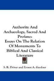Tapa de Authority And Archaeology, Sacred And Profane