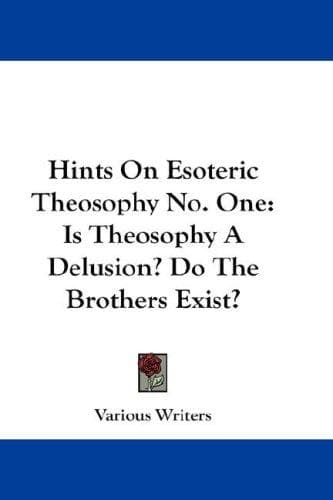 Tapa de Hints On Esoteric Theosophy No. One
