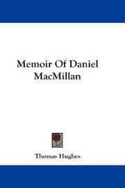 Tapa de Memoir Of Daniel MacMillan