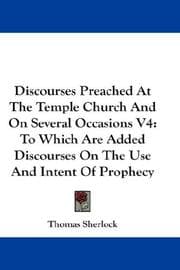 Tapa de Discourses Preached At The Temple Church And On Several Occasions V4