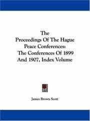 Tapa de The Proceedings Of The Hague Peace Conferences