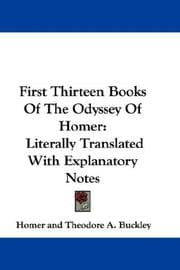Tapa de First Thirteen Books Of The Odyssey Of Homer