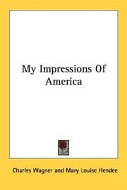 Tapa de My Impressions Of America