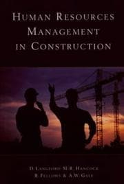 Tapa de Human Resources Management in Construction (Chartered Institute of Building)