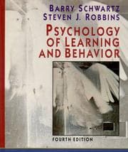 Tapa de Psychology of learning and behavior